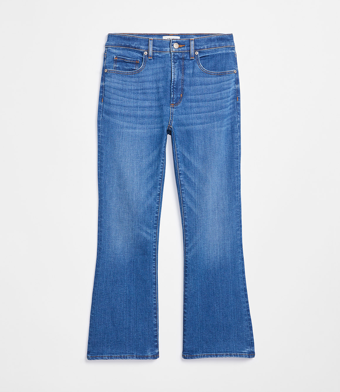 Rivete Tall Curvy Mid Rise Kick Crop Jeans in Dark Wash