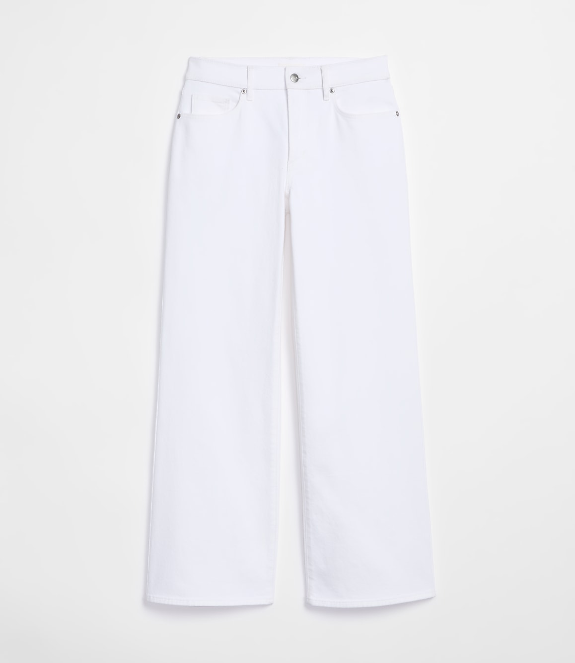 Rivete Tall Curvy Mid Rise Wide Leg Jeans in White