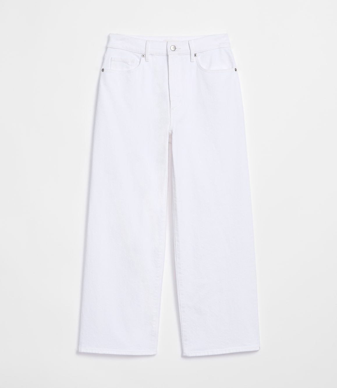 Rivete High Rise Wide Leg Crop Jeans in White