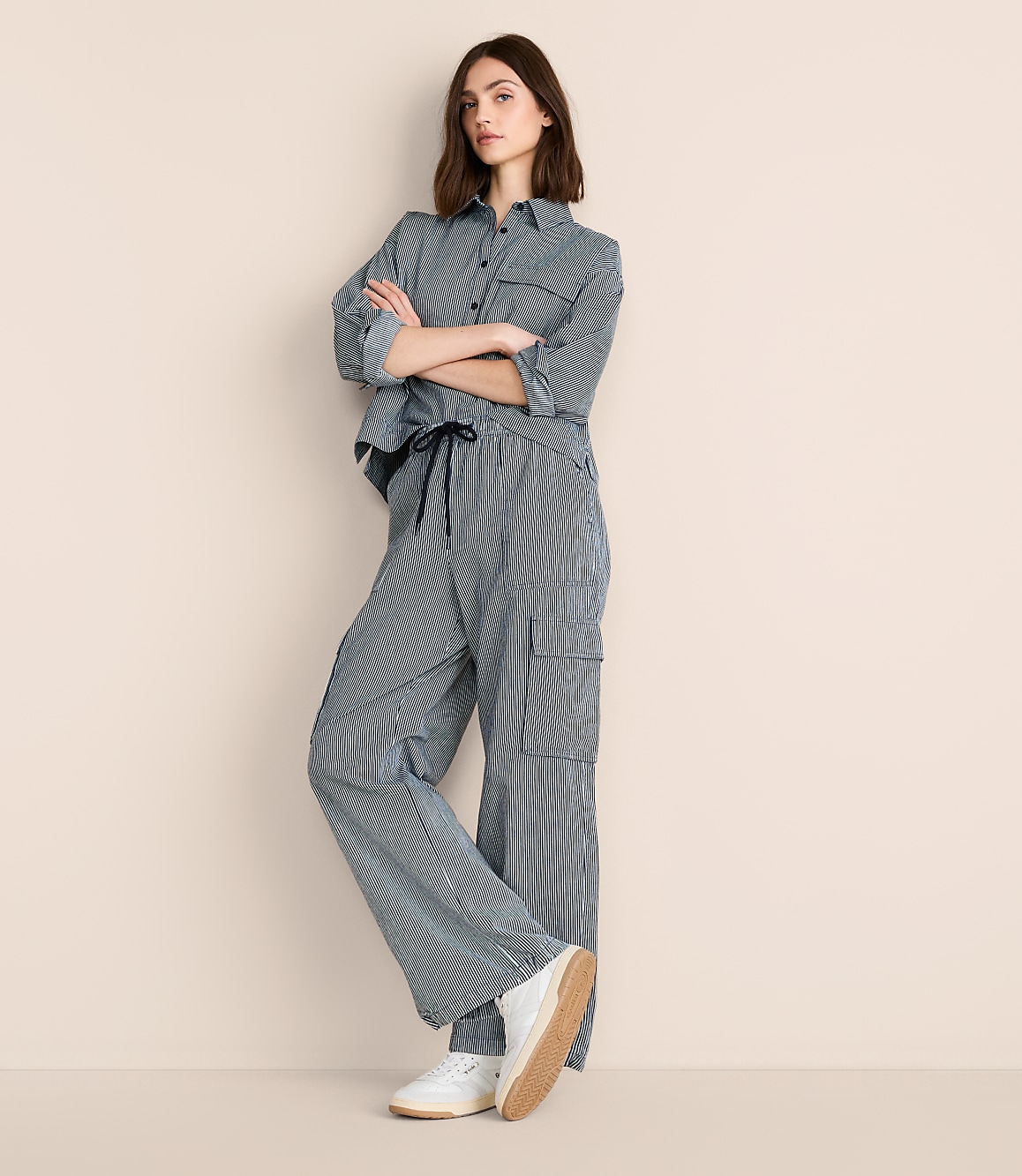 Lou & Grey Striped Adjustable Parachute Pants