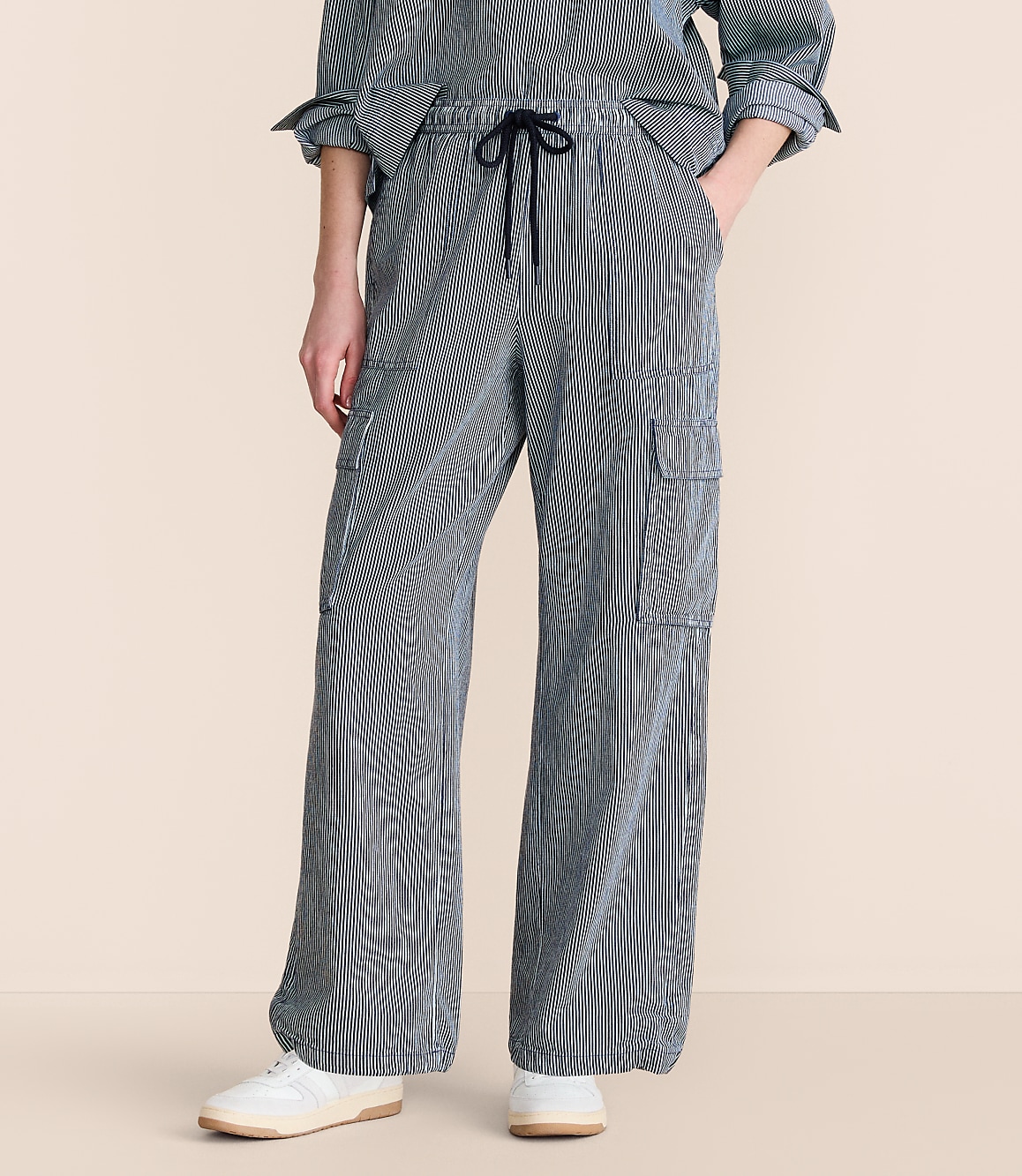 Lou & Grey Striped Adjustable Parachute Pants