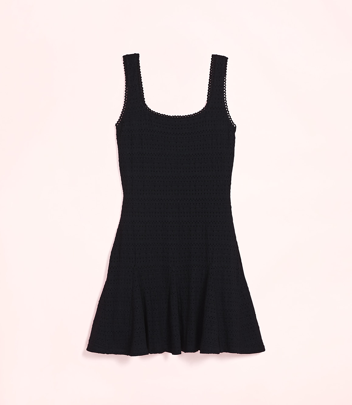 Lately Scalloped Pointelle Mini Dress