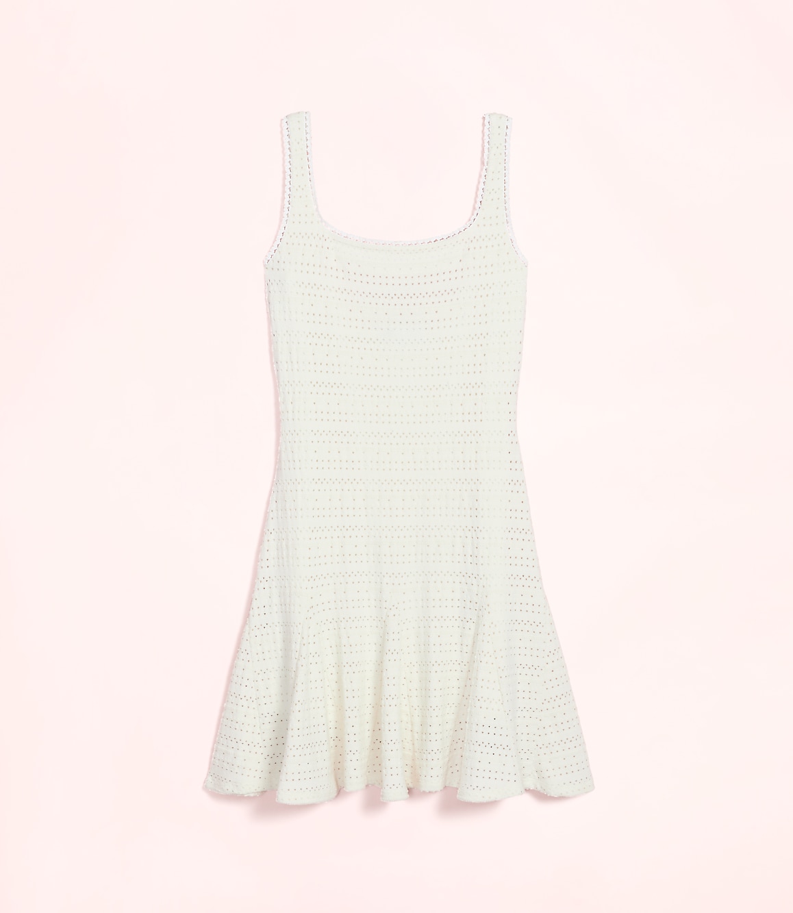 Lately Scalloped Pointelle Mini Dress