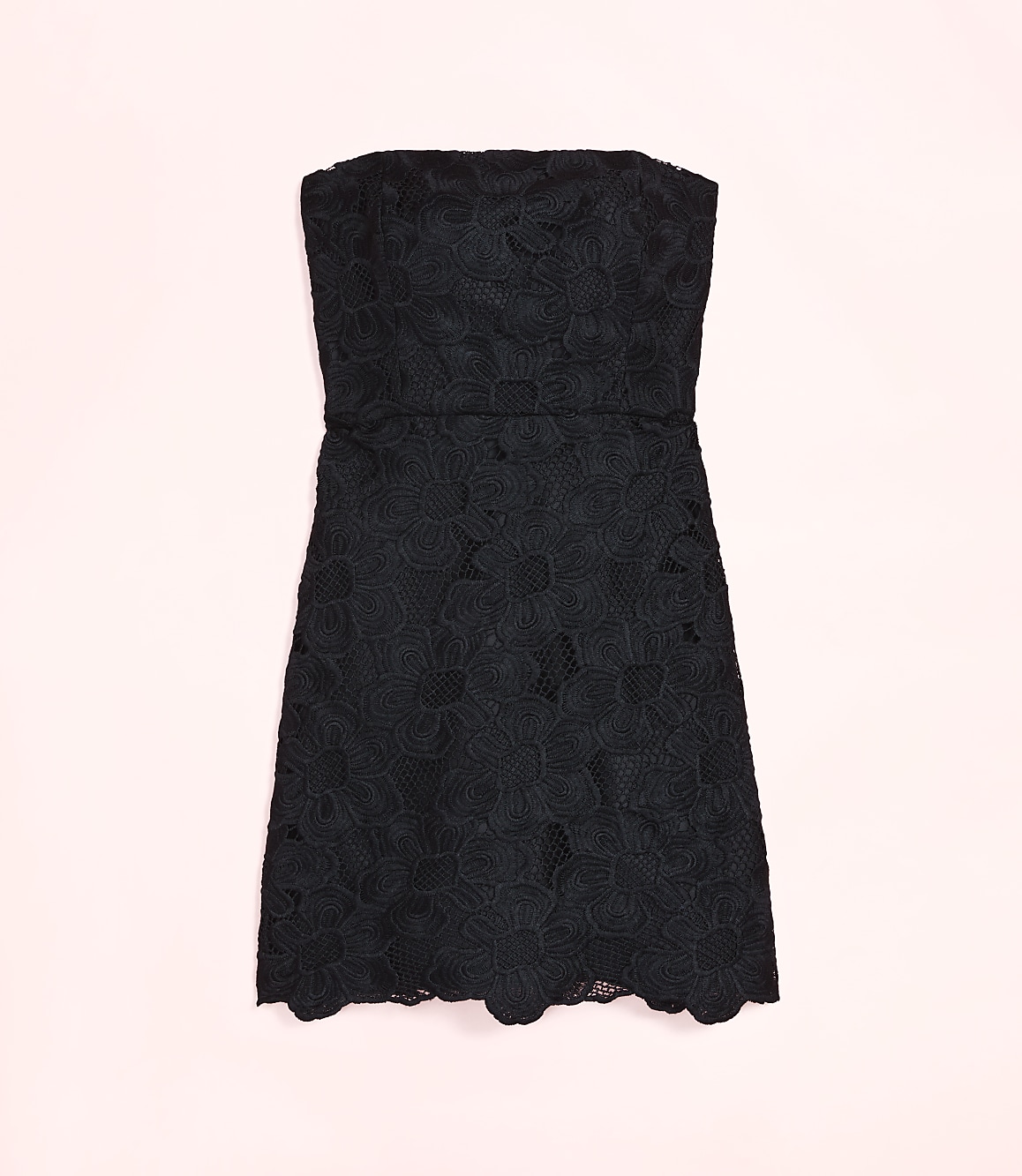Lately Floral Lace Strapless Mini Dress