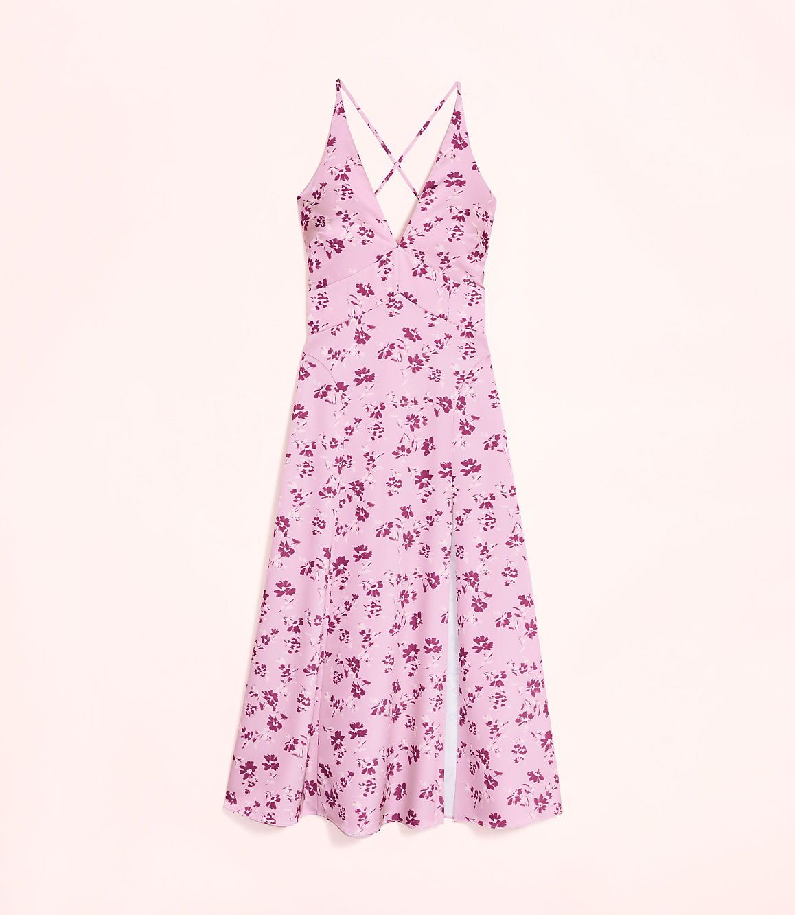 Lately Floral Satin V-Neck Gown