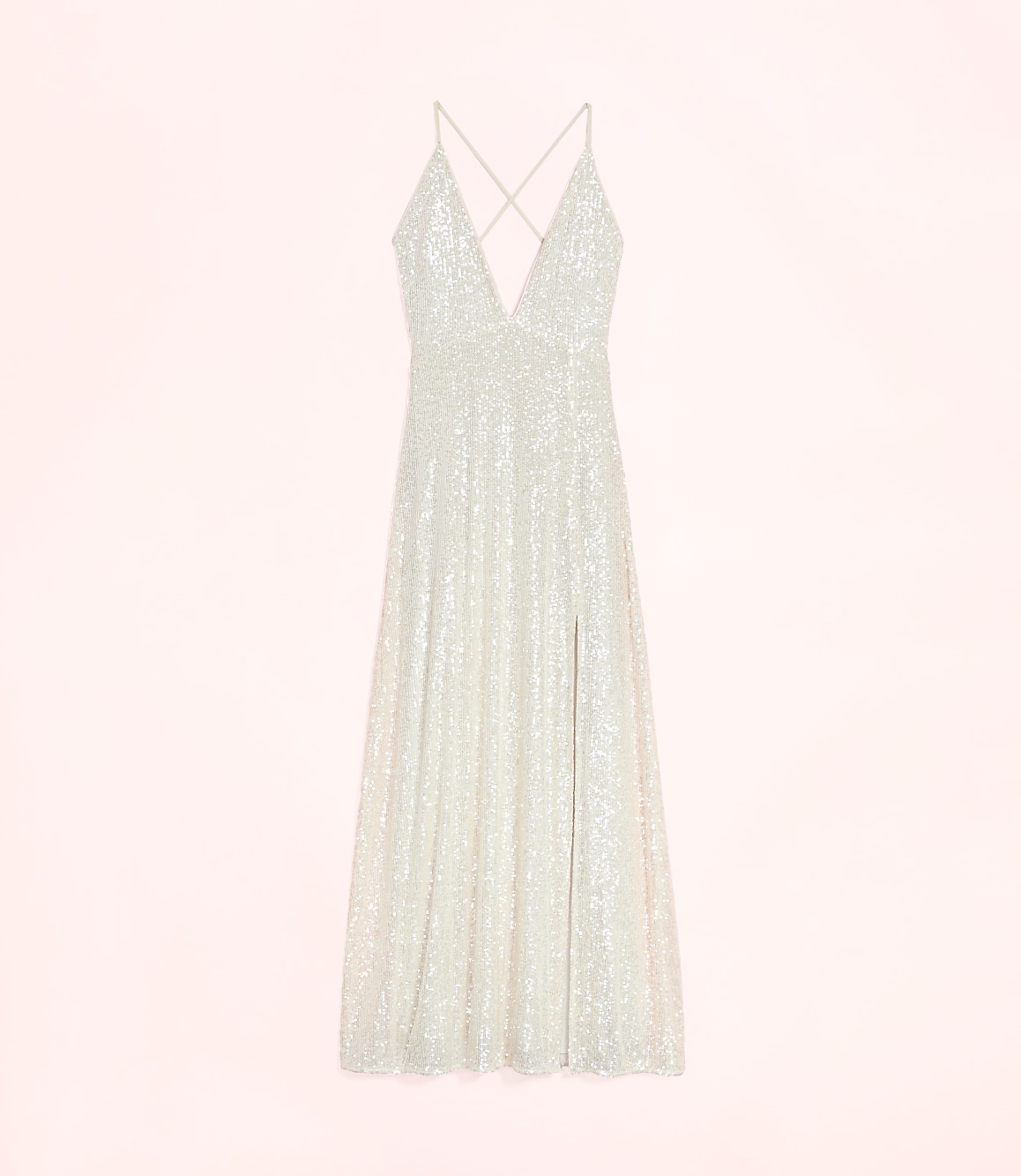 Lately Sequin Strappy V-Neck Gown