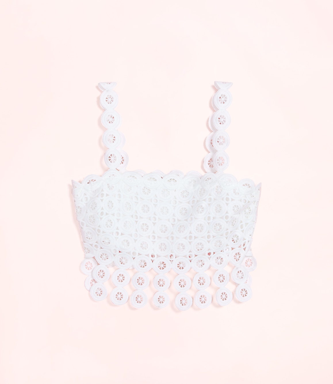 Lately Crochet Lace Fringe Top