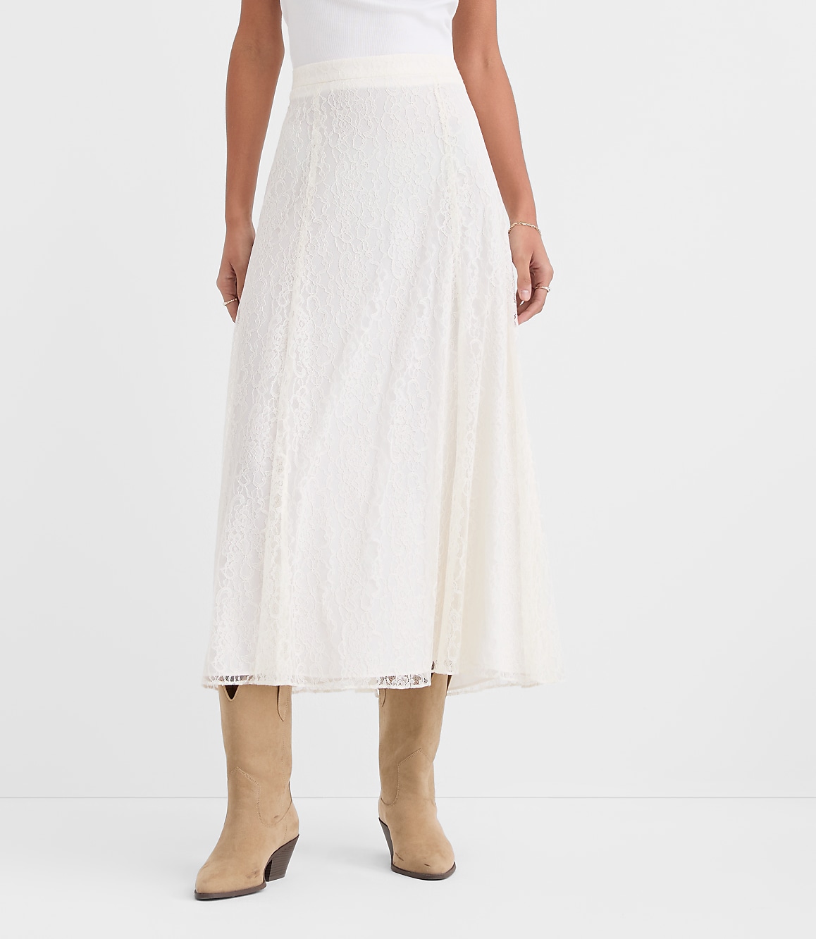 Floral Lace Maxi Skirt