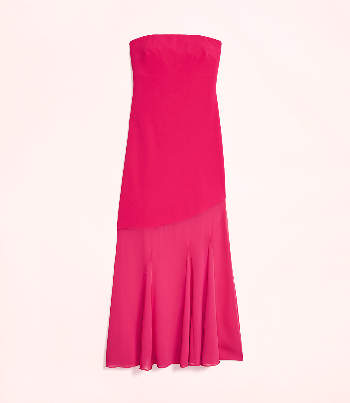 Lately Strapless Mixed Media Gown