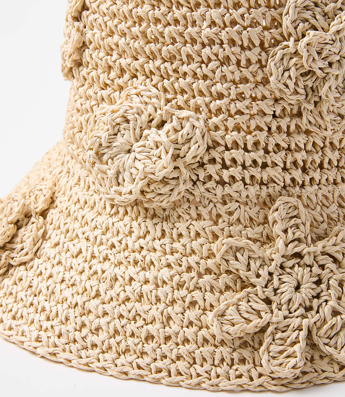 Floral Raffia Bucket Hat