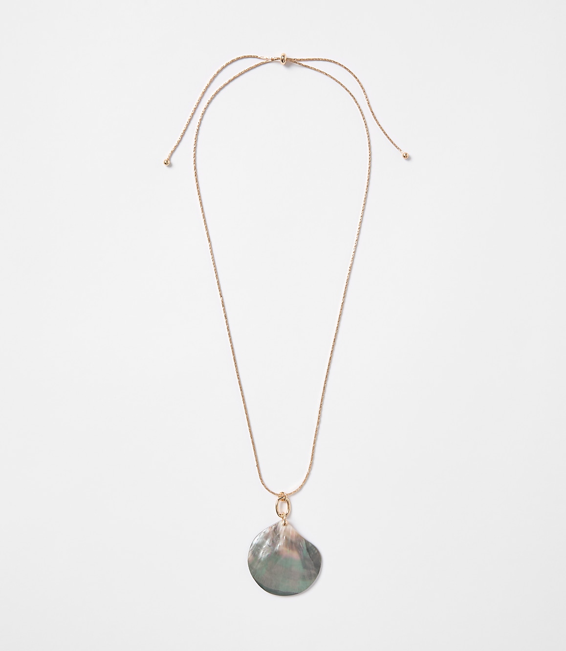 Shell Pull Tie Statement Necklace