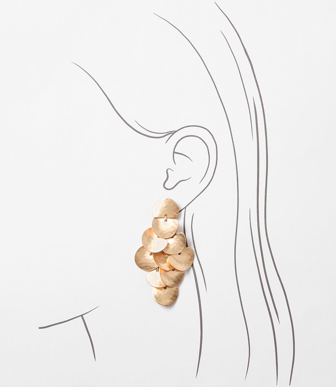 Hammered Chandelier Earrings