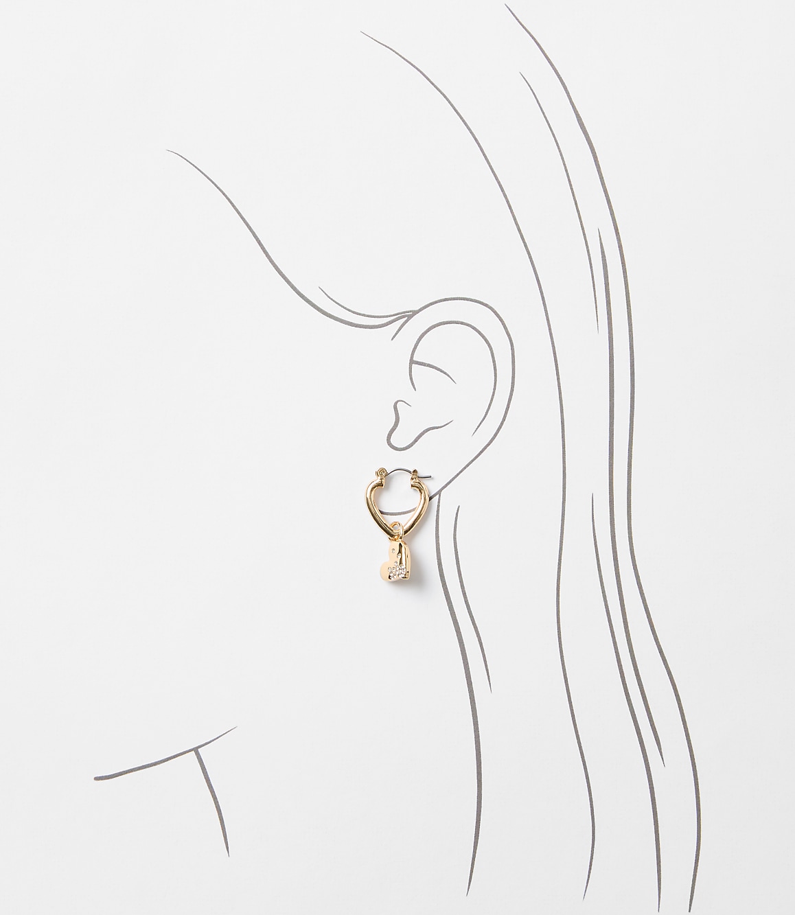 Heart Hoop Earring Set