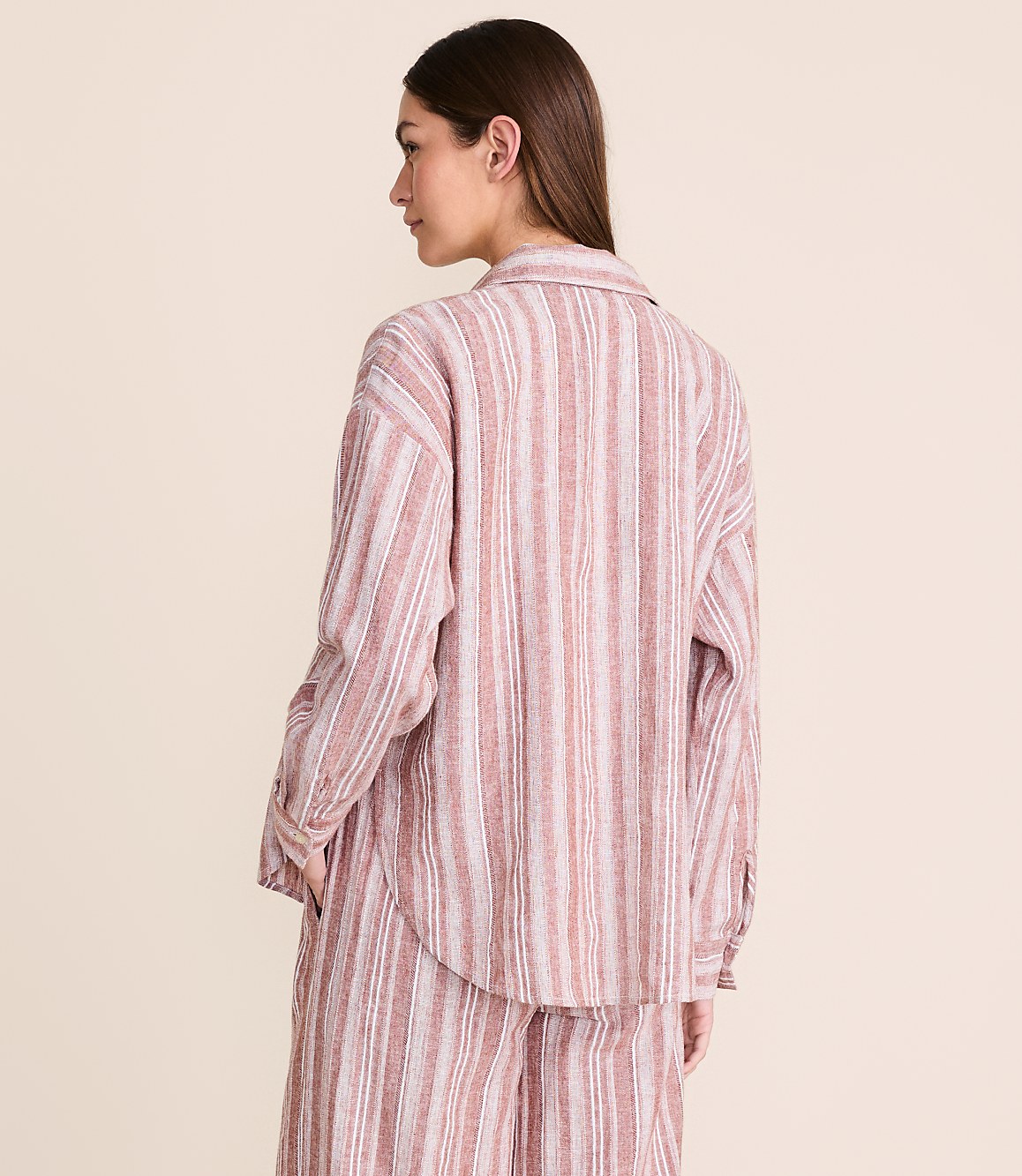 Petite Lou & Grey Striped Linen Cotton Shirt