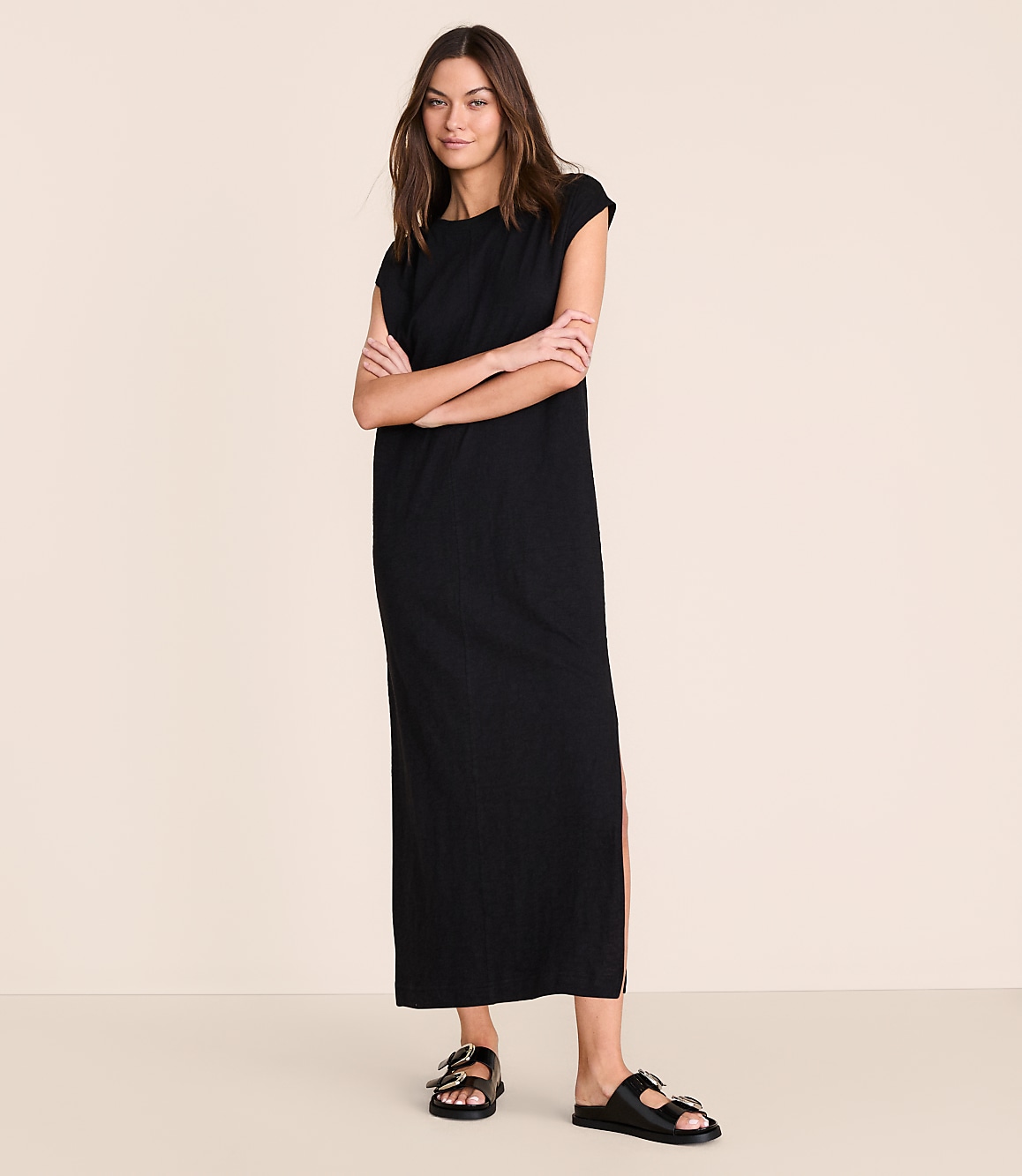 Lou & Grey Muscle Tee Midi Pocket Dress