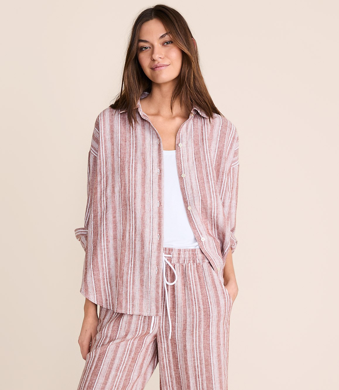 Lou & Grey Striped Linen Cotton Shirt