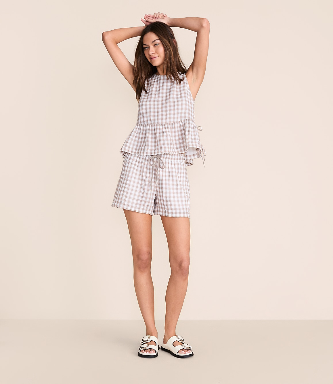 Lou & Grey Checkered Triple Cloth Shorts