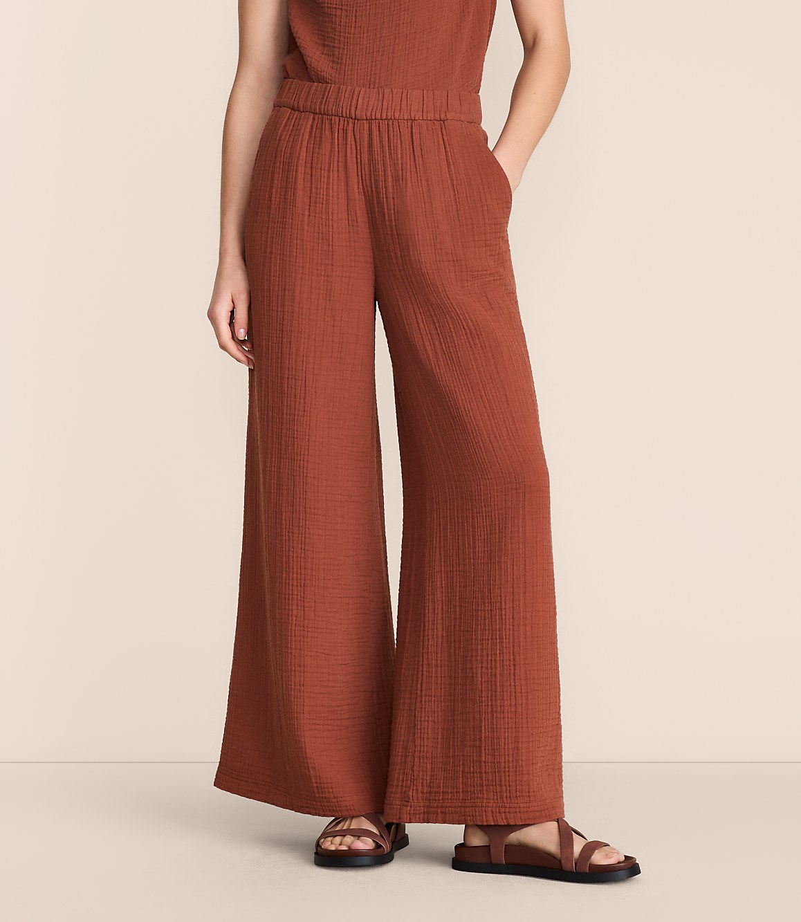 Lou & Grey Triple Cloth Palazzo Pants