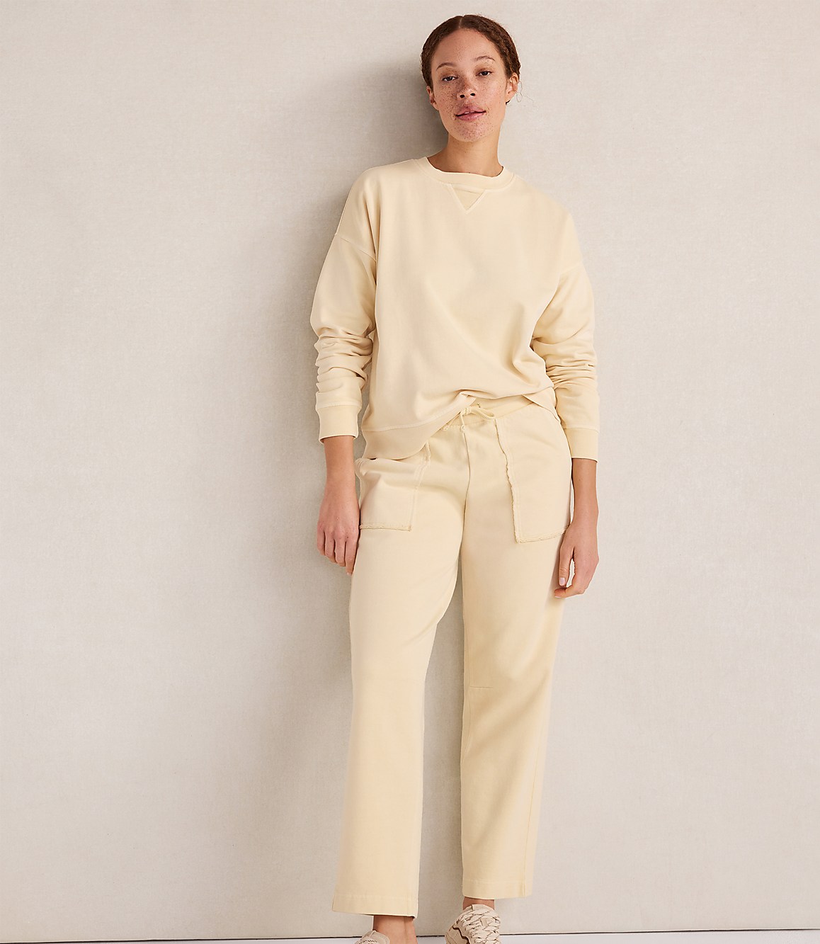 Haven Well Within Garment-Dyed Organic Cotton Terry Crewneck