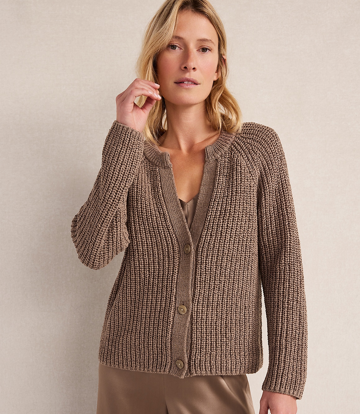Haven Well Within Cotton Tape Yarn V-Neck Cardigan