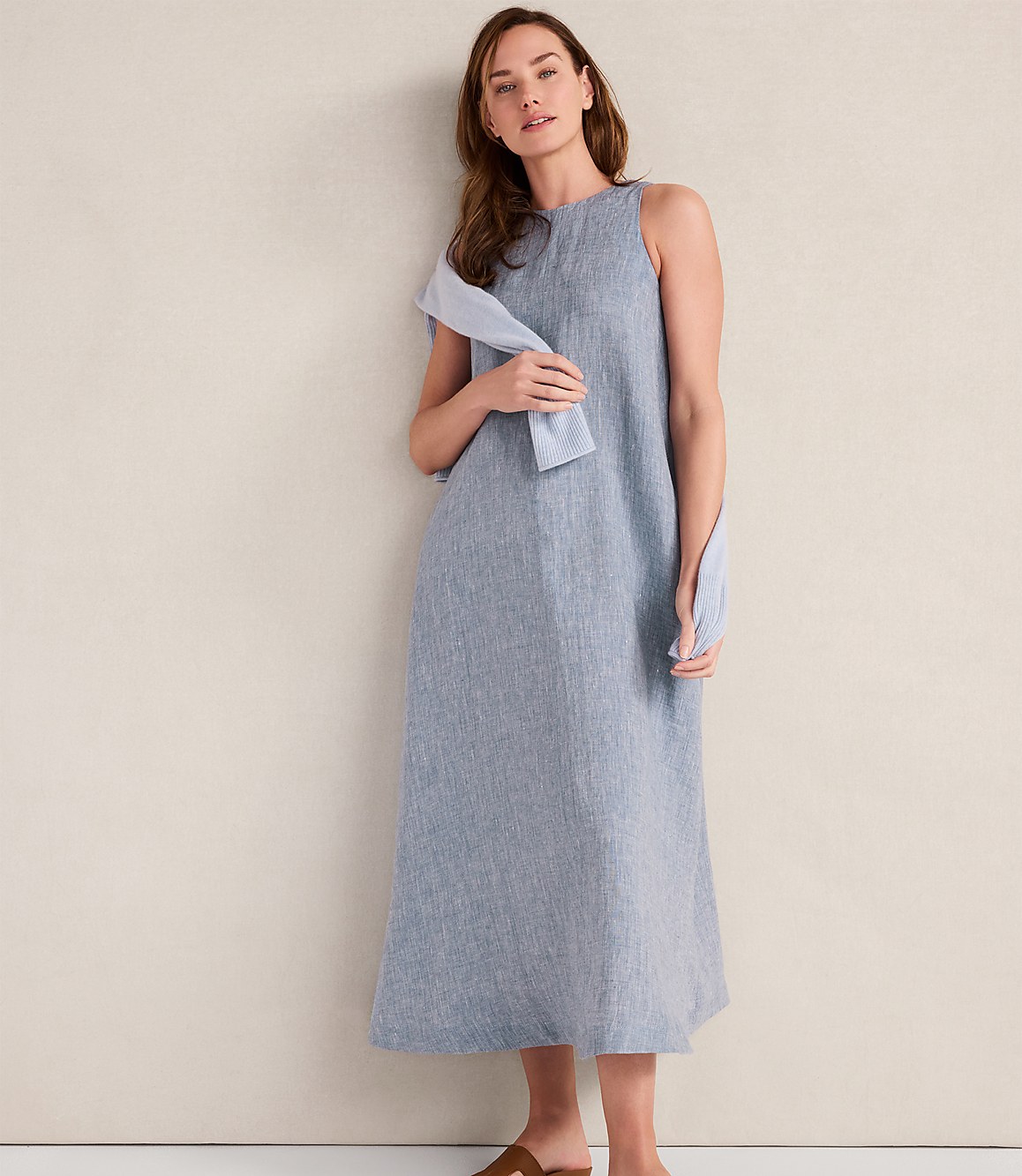 Haven Well Within Linen Boat Neck Maxi Dress