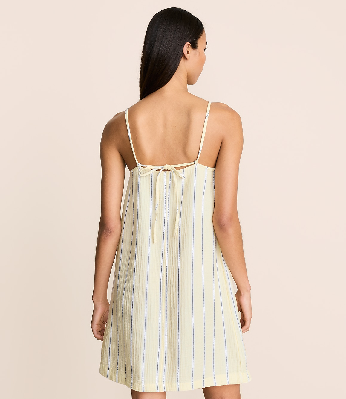 Petite Lou & Grey Striped Ruched Triple Cloth Mini Dress