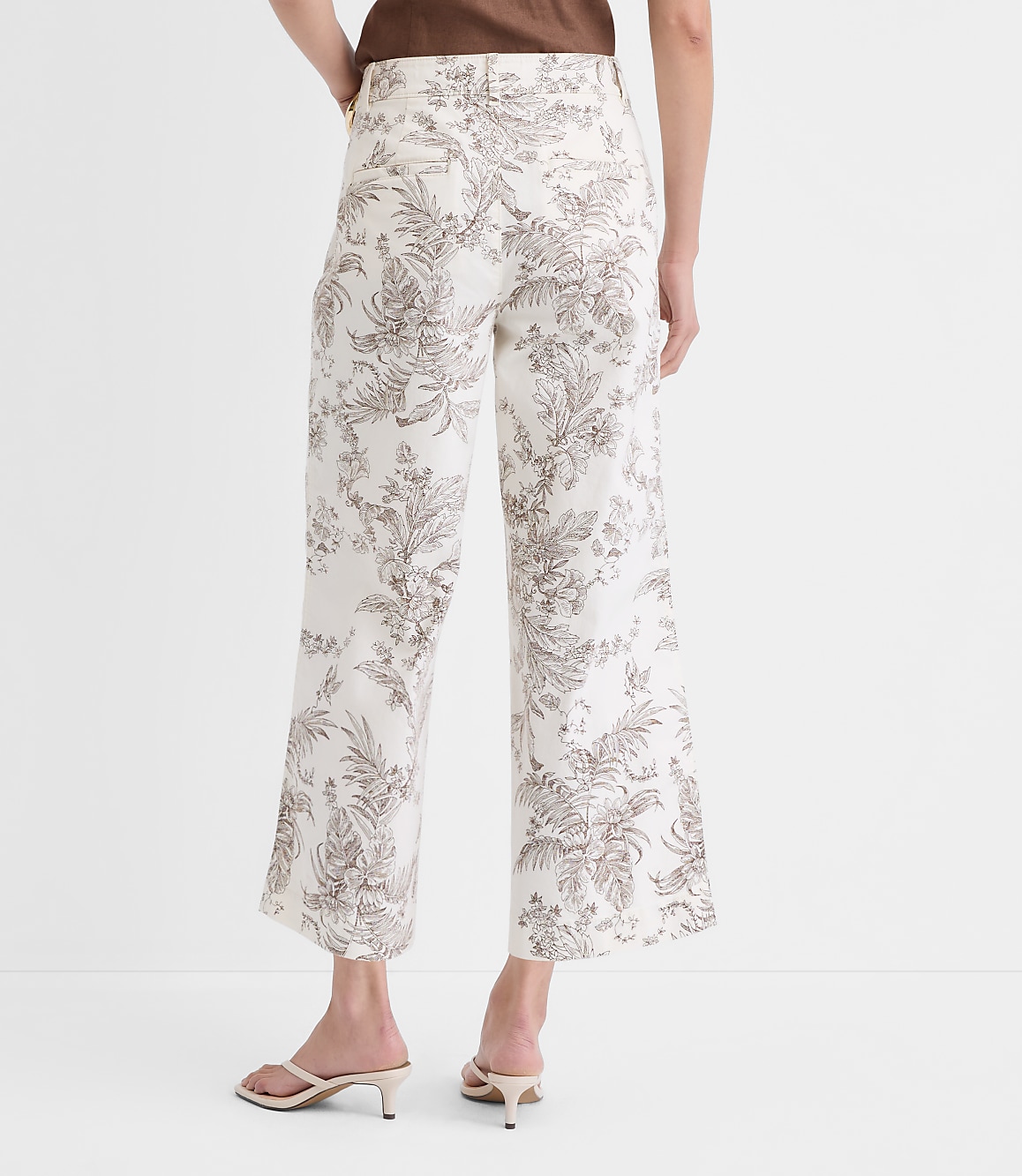 Palmer Wide Leg Crop Pants in Floral Toile