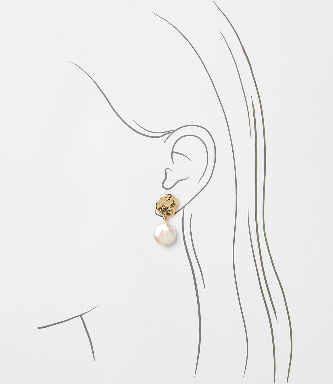 Mini Pearlized Nugget Drop Earrings