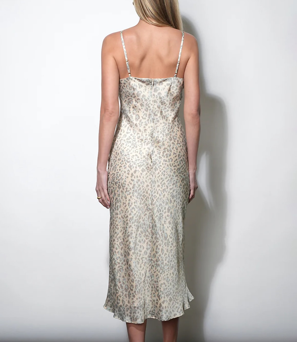 Greylin Cassandra Animal Midi Slip Dress