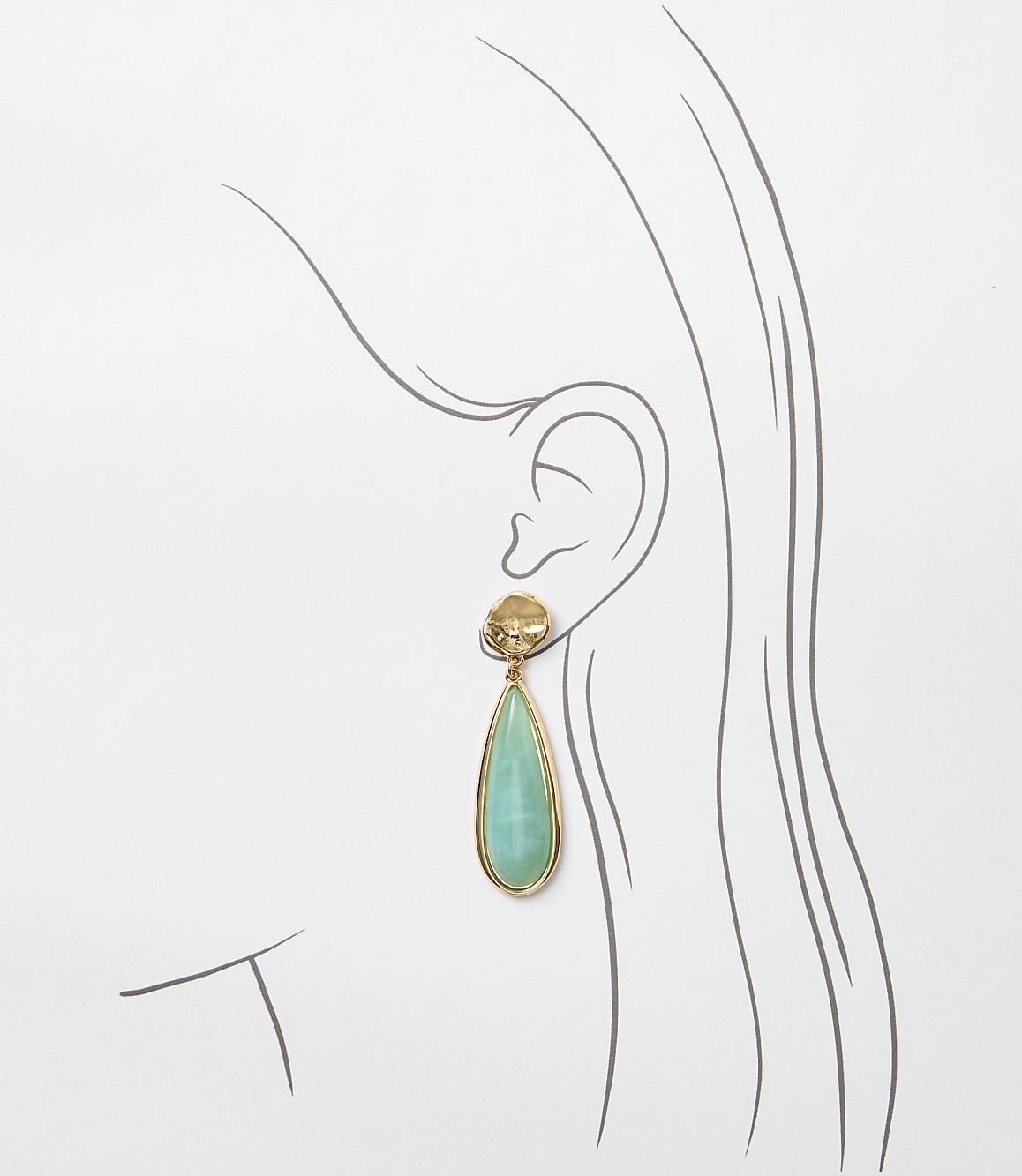 Marbleized Teardrop Statement Earrings