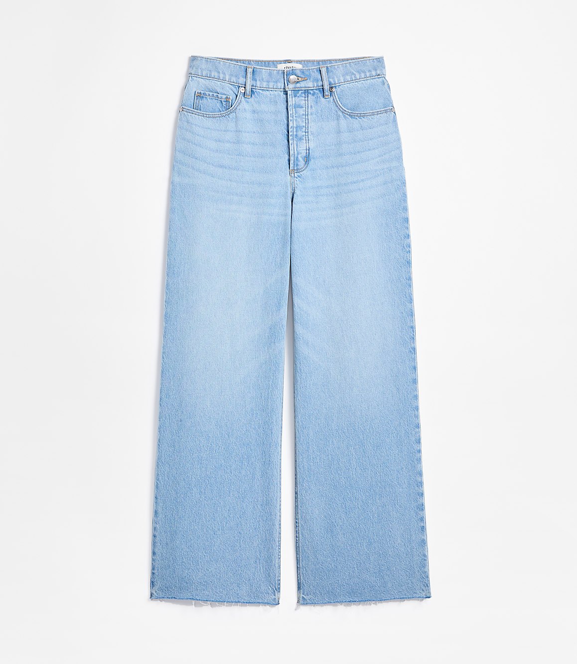 Rivete Fresh Cut High Rise Relaxed Wide Leg Jeans in Wave Wash