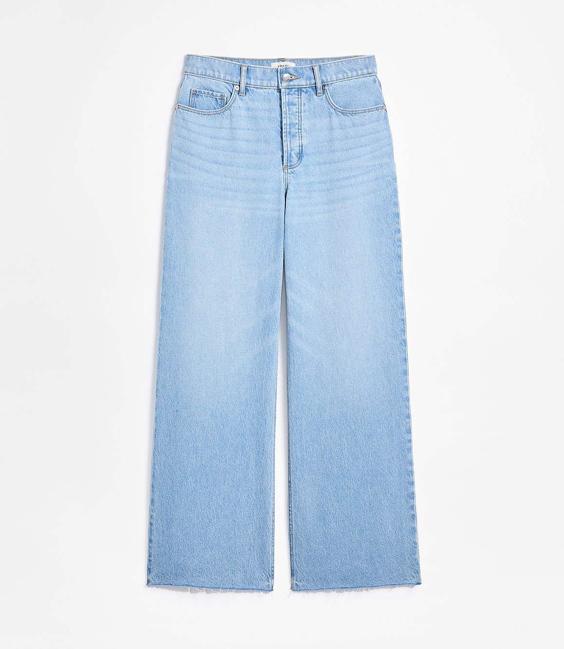 Rivete Tall Curvy Fresh Cut High Rise Relaxed Wide Leg Jeans in Wave Wash