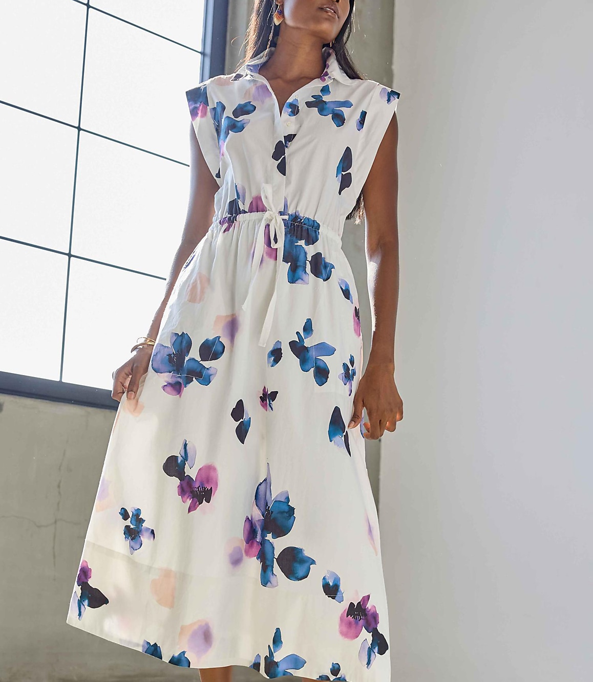 Lilla P Gusset Sleeve Maxi Dress