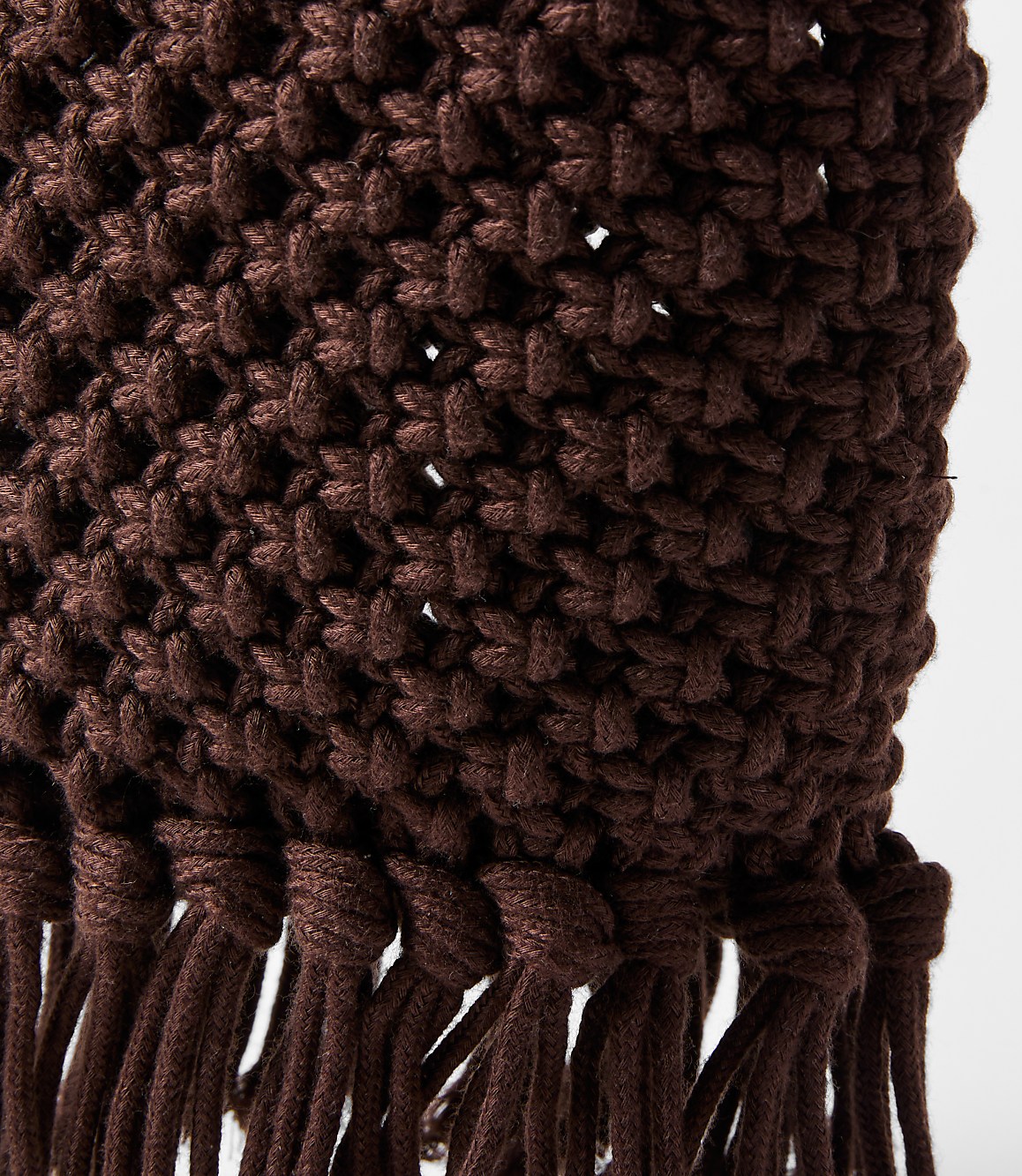Metallic Fringe Macrame Bag