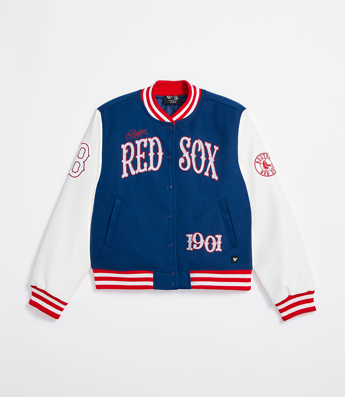 Wild Collective Red Sox Varsity Jacket