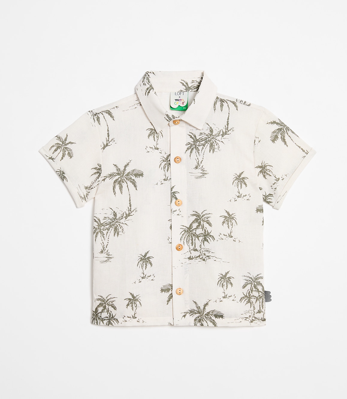 LOFT x Mon Coeur Linen Palm Tree Shirt