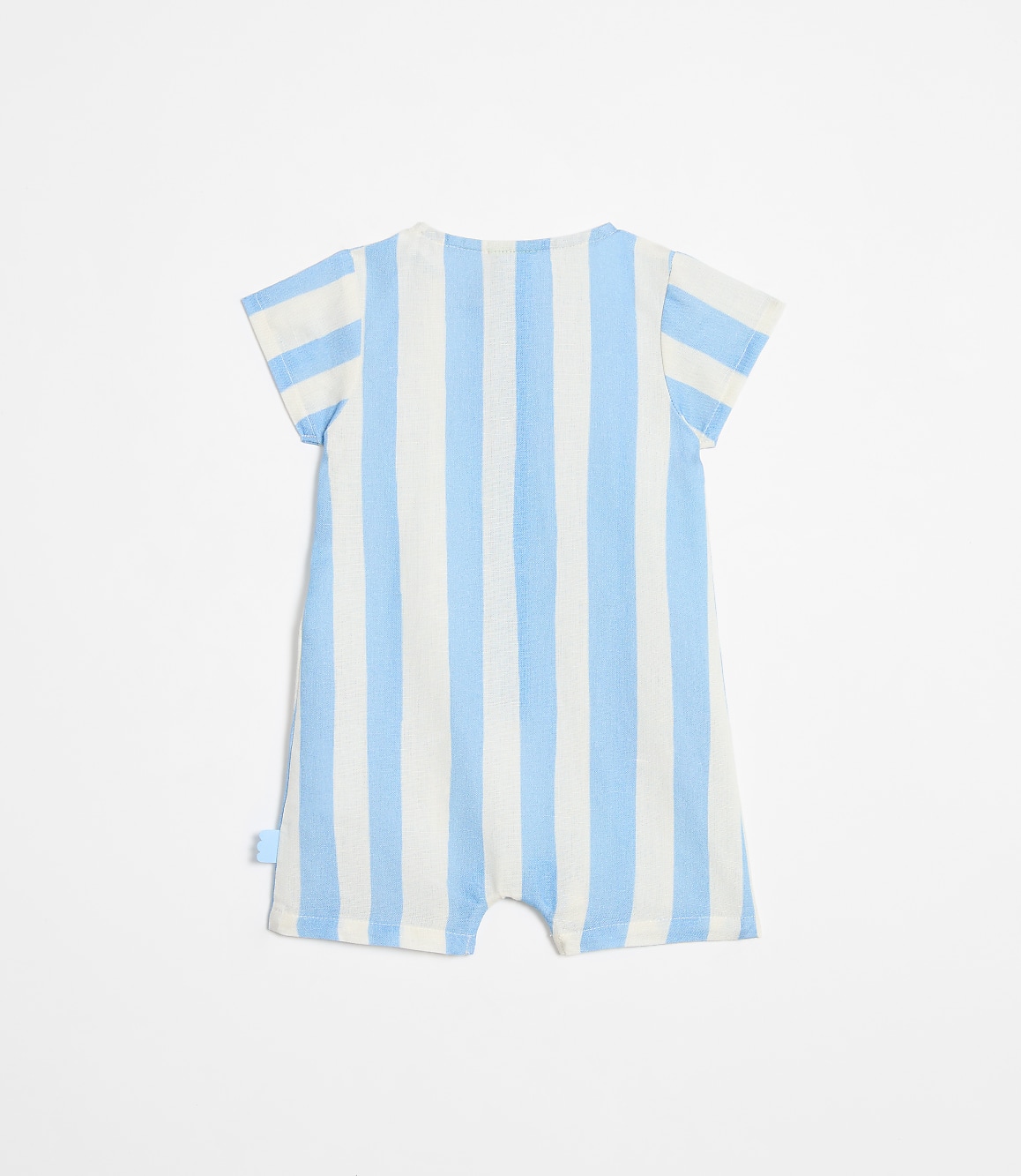 LOFT x Mon Coeur Linen Blue Cabana Romper