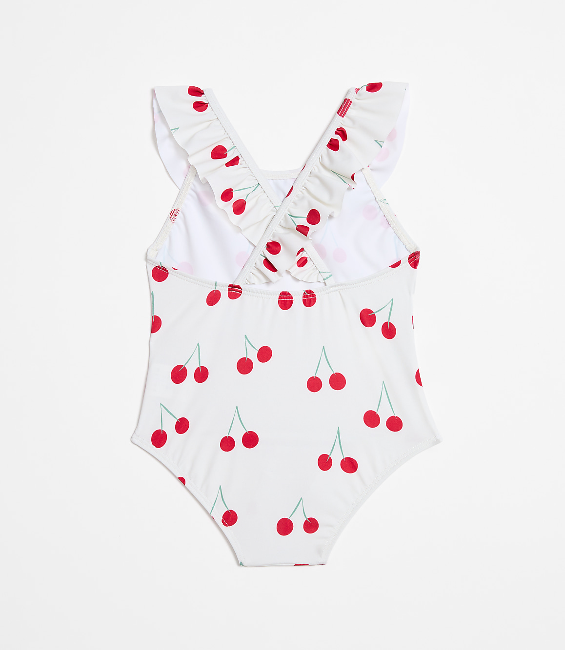 LOFT x Mon Coeur UPF 50+ Recycled Polyester Cherry Ruffle Swimsuit