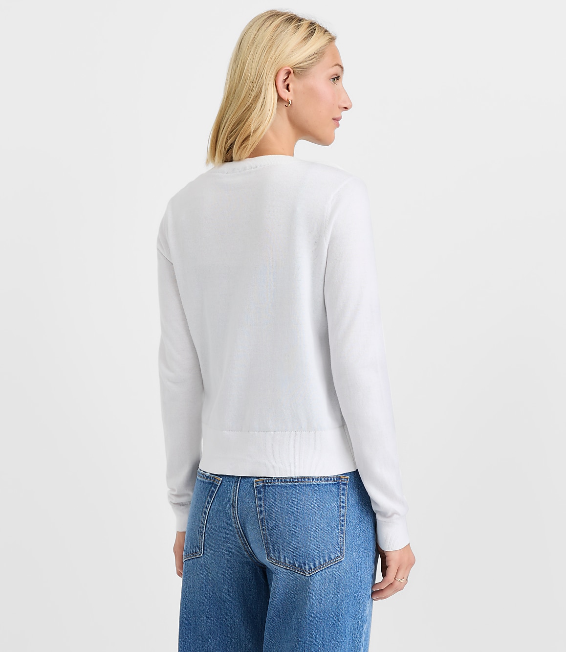 Petite Modern Crew Neck Cardigan