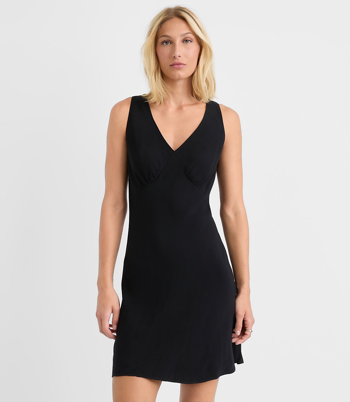 Petite V-Neck Mini Dress