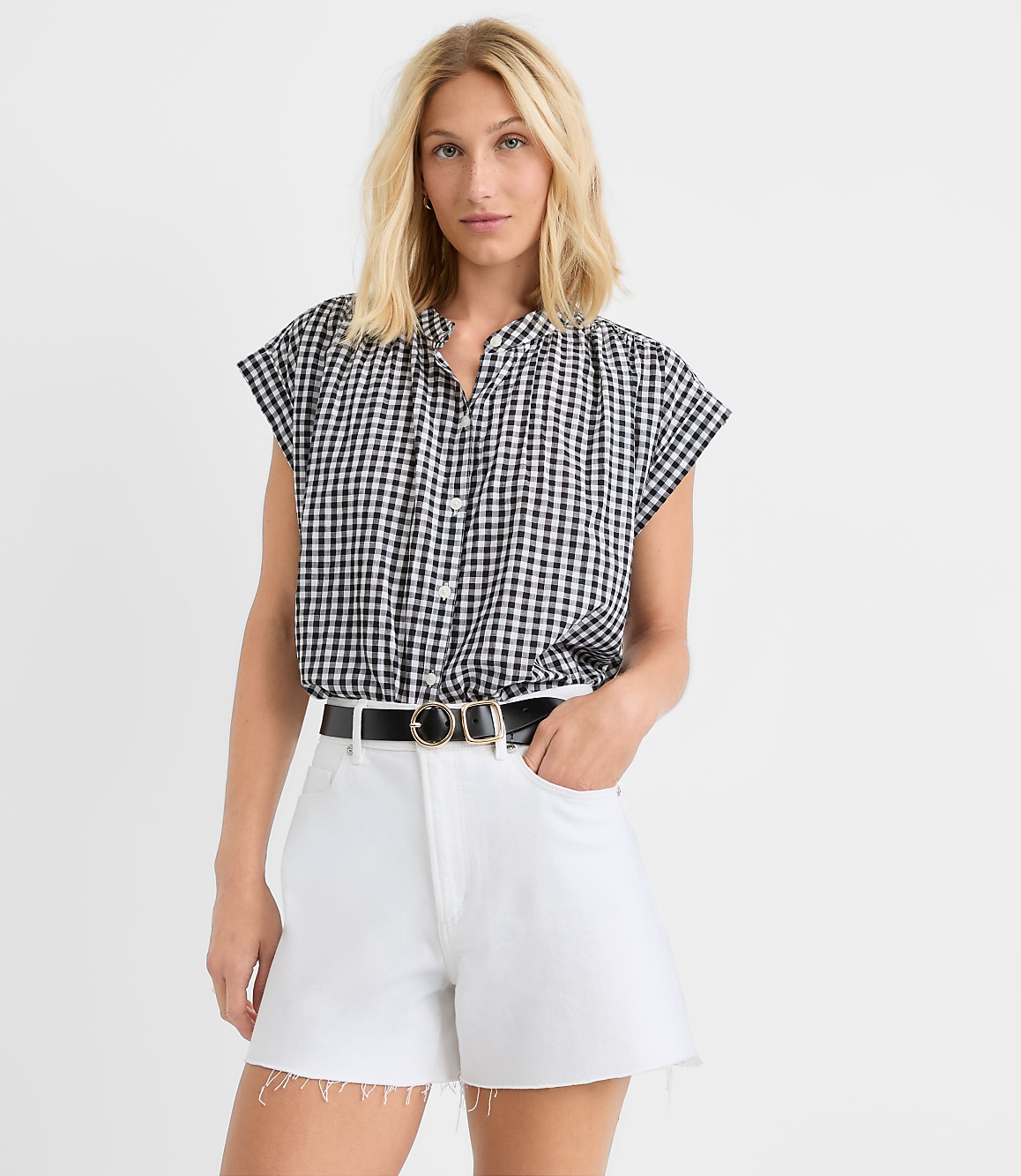 Gingham Everyday Dolman Shirt