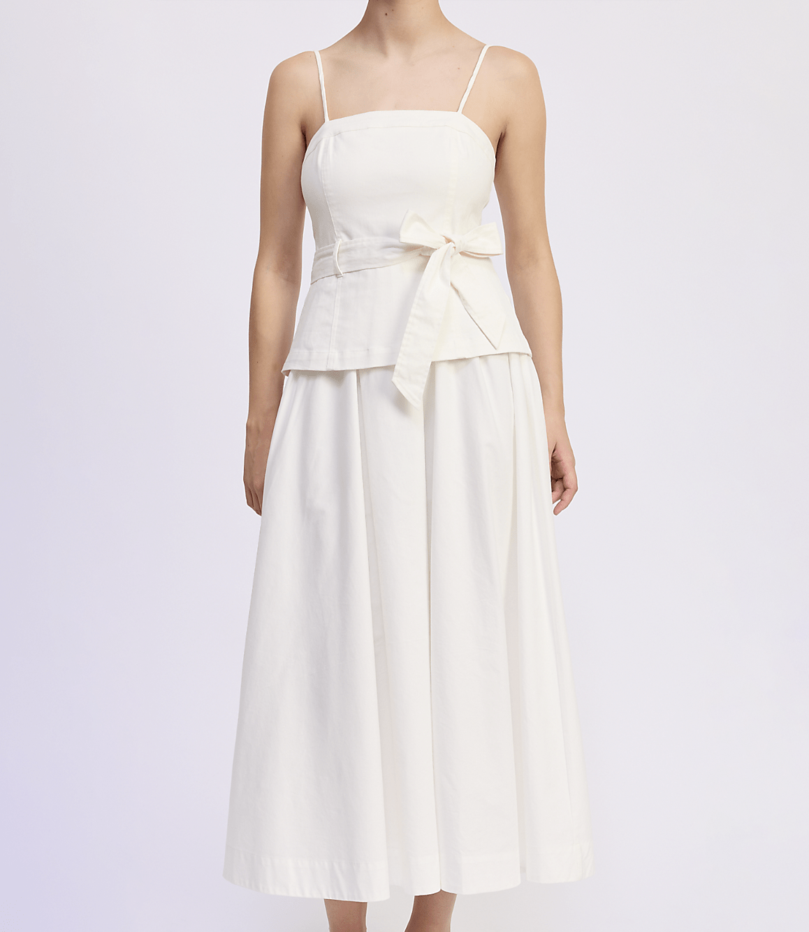 En Saison Samantha Mixed Media Midi Dress