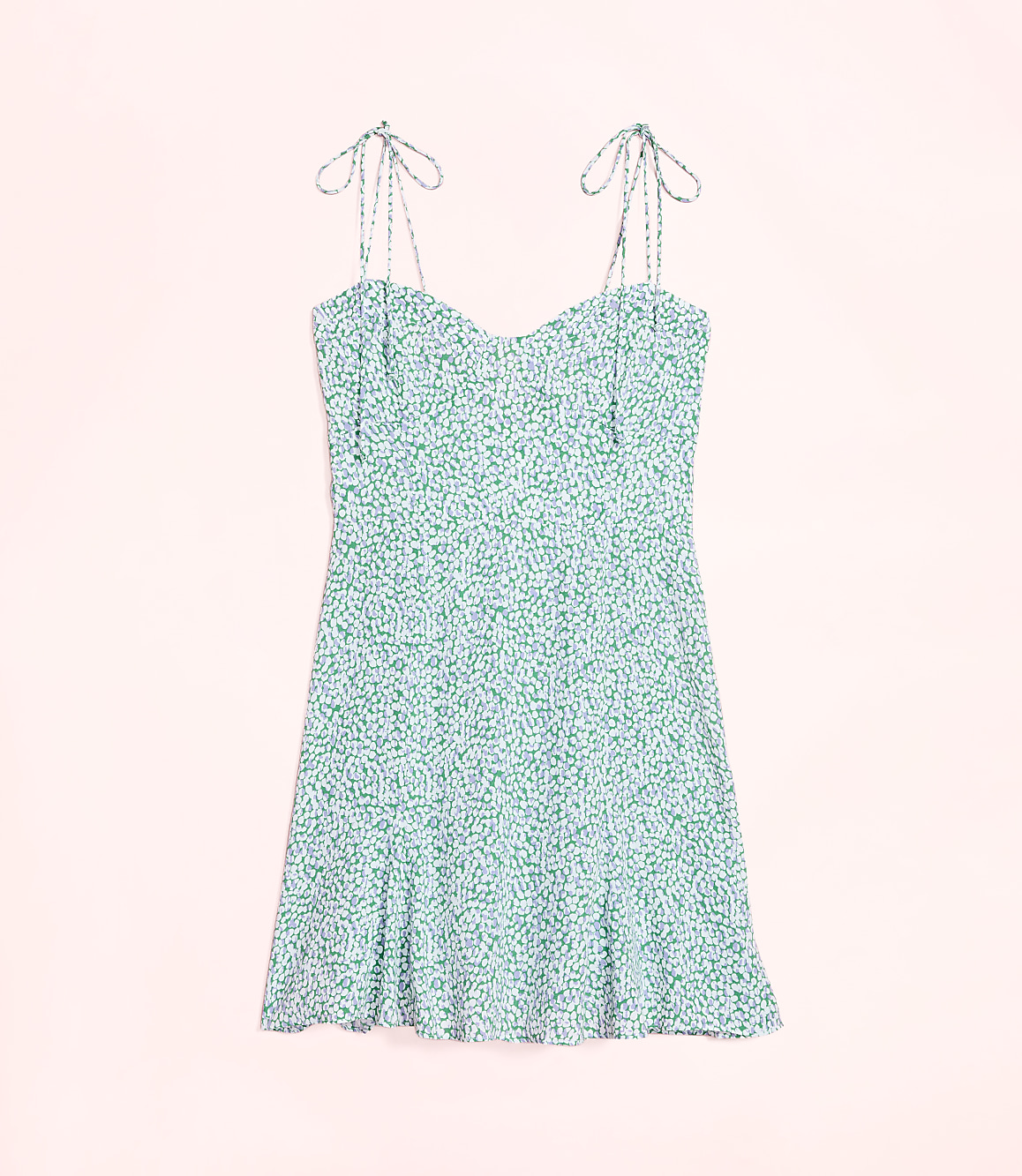 Lately Dotted Tie Strap Mini Dress