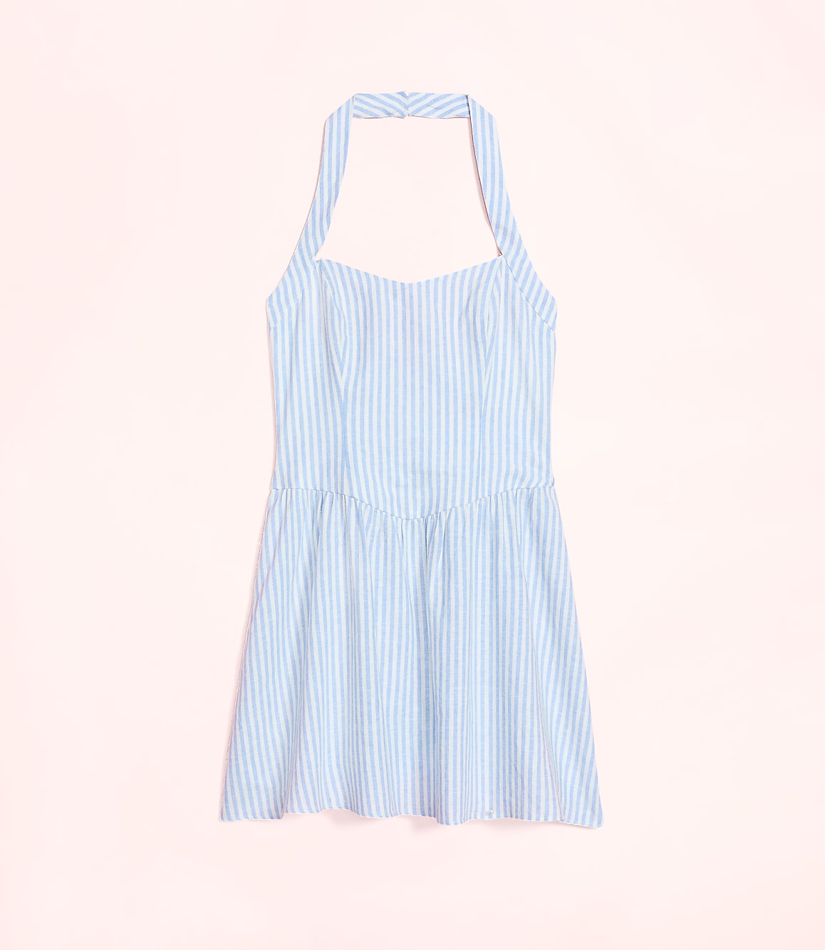 Lately Striped Mini Halter Dress