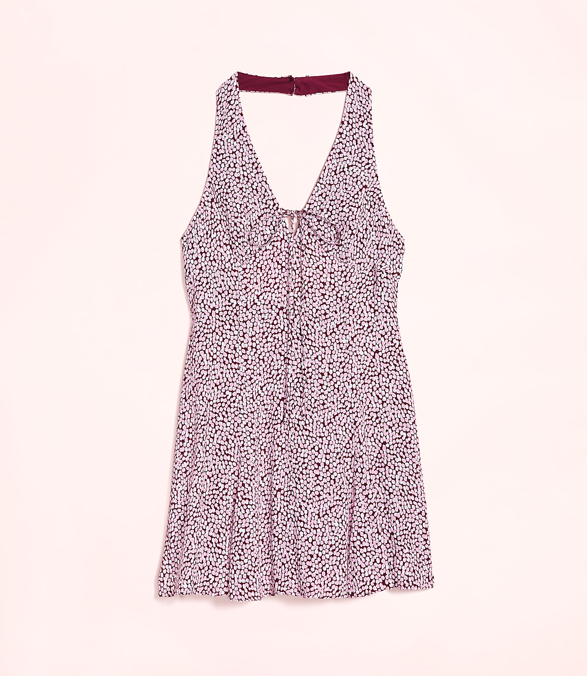 Lately Dotted Mini Halter Dress