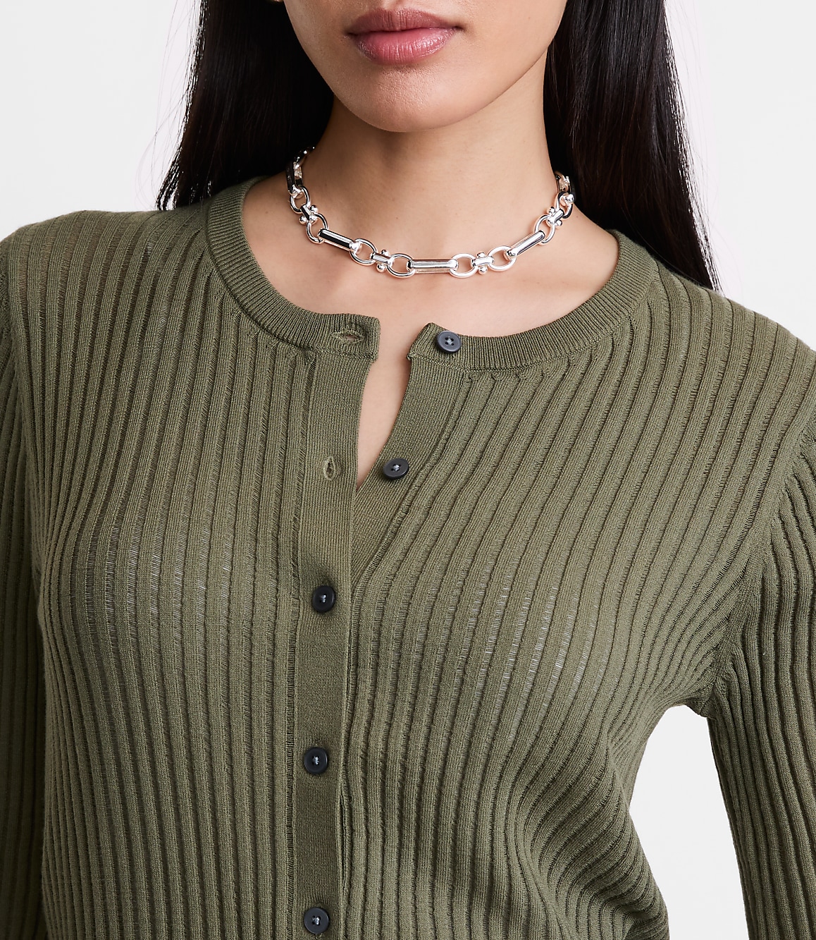 Petite LOFT Versa Ribbed Cardigan