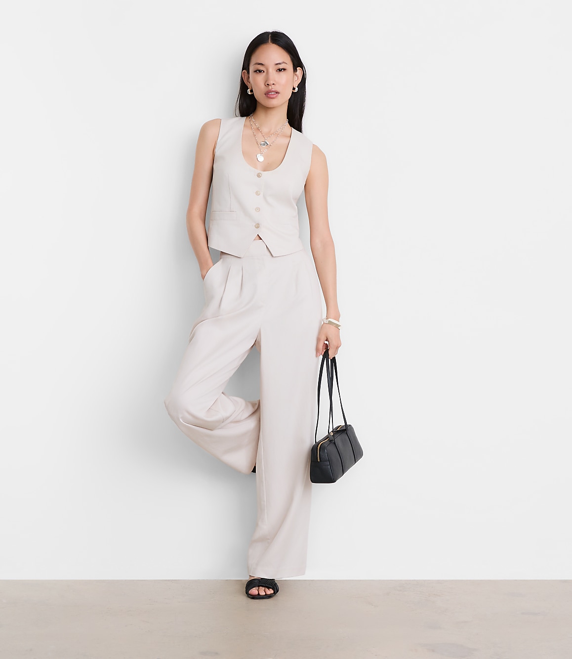 Petite LOFT Versa Pure Spun Pocket Vest