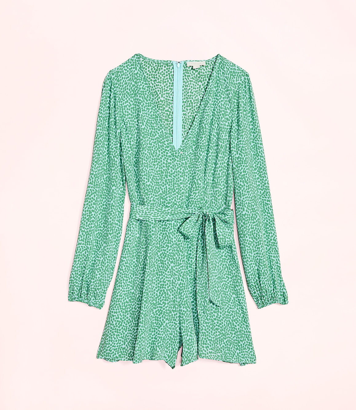 Lately Dotted Long Sleeve Romper
