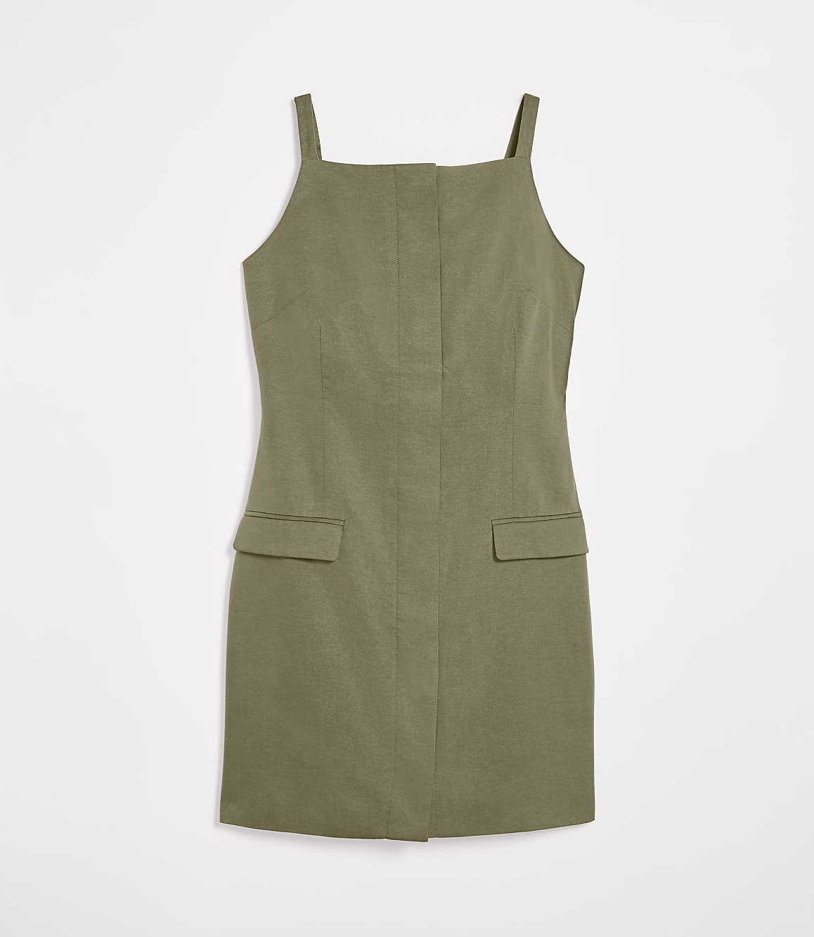 Petite LOFT Versa Pure Spun Apron Mini Pocket Dress