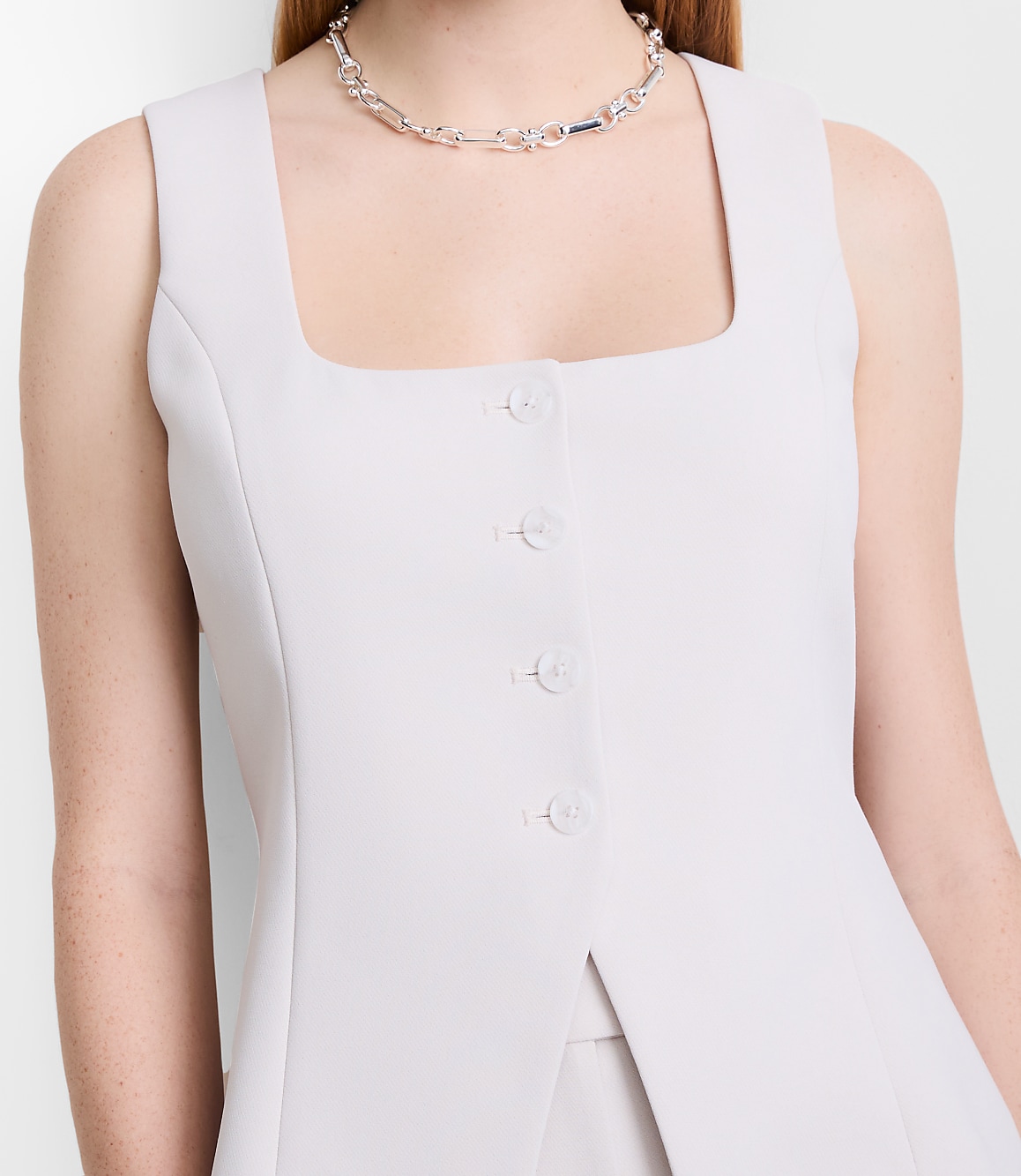 Petite LOFT Versa Crepe Drape Tank Vest